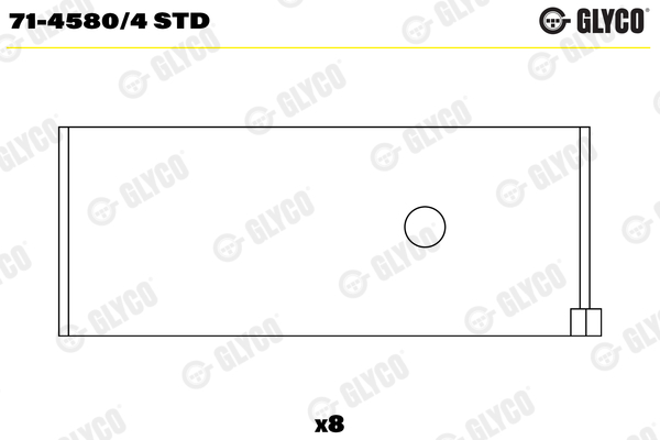 Ojniční ložisko - 71-4580/4 STD GLYCO - 12111-AD20B