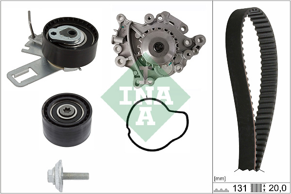 Water Pump & Timing Belt Kit - 530076030 Schaeffler INA - 1628925680, 2189253, SU001-A7826