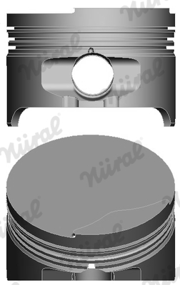 87-104200-10, Piston with rings and pin, NÜRAL, 7701700670, 7701700671, 7701700672, 0220300, 24137STD, 40311600