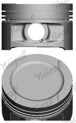 Piston with rings and pin - 87-105900-00 NÜRAL - 050107065D, 050107065E, 050107065F