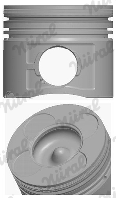 87-114400-10, Piston with rings and pin, NÜRAL, Land Rover BMW 3(E46) 5(E39) 7(E38) X5(E53) M57D30 306D1 1998→2005, 11217786998, LFL000620, 0831800