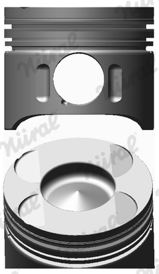 87-117907-00, Piston with rings and pin, NÜRAL, 0045702, 97409610