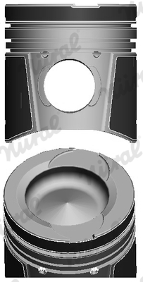 87-124500-00, Piston with rings and pin, NÜRAL, 51.02511-7377, 2281400, 94394600