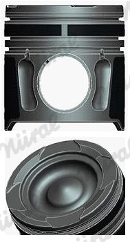 Piston with rings and pin - 87-136500-90 NÜRAL - 07W107067B, 51.02500-6219, 51025006219