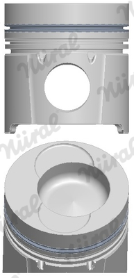 Piston with rings and pin - 87-136500-95 NÜRAL - 51.02500-6057, 06.29020-0126, 06290200126