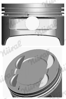 87-141300-20, Piston with rings and pin, NÜRAL, 4M5G6105CC, 0157600