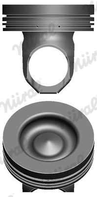 Piston with rings and pin - 87-143600-00 NÜRAL - 1381709, 1420132, 1424709