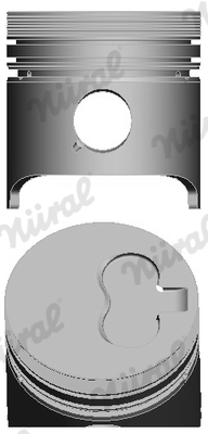 Piston with rings and pin - 87-152000-10 NÜRAL - 0392400, 350709STD, 93648600