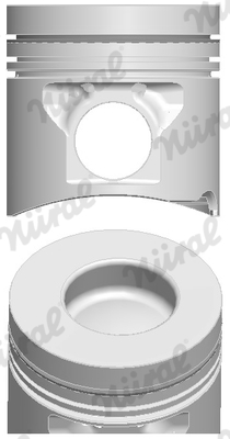 Piston with rings and pin - 87-179300-10 NÜRAL - 0037700, 94512600