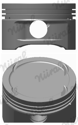 87-287507-30, Piston with rings and pin, NÜRAL, 0014002, 94301620, 0029502, 0030702