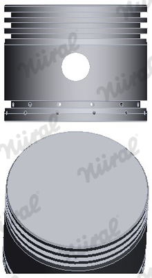Piston with rings and pin - 87-313400-00 NÜRAL - 0430800, 350326STD, 91121700