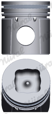 Piston with rings and pin - 87-325600-00 NÜRAL - 0431900, 93267600, A350589STD