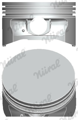 87-334300-00, Piston with rings and pin, NÜRAL, 0217900, 52005280, 93697600