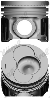 Piston with rings and pin - 87-421007-10 NÜRAL