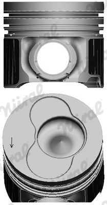 87-421007-20, Piston with rings and pin, NÜRAL