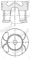 Piston with rings and pin - 87-422400-10 NÜRAL - 13101-30200-01, 607PI00118000, 1310130060