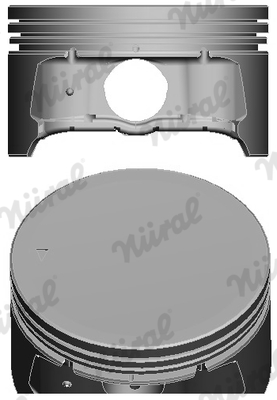 87-423400-00, Piston with rings and pin, NÜRAL, 0156100, 56132880, 99457600