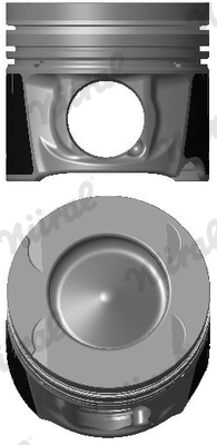 87-424900-00, Piston with rings and pin, NÜRAL, 120A10010R, 40892600