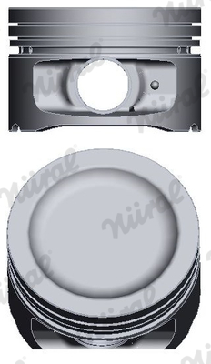 Piston with rings and pin - 87-427100-00 NÜRAL - 99927600