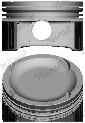 Piston with rings and pin - 87-427600-10 NÜRAL - 2710302517, A2710302517, 0040600