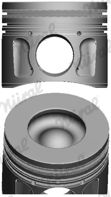 87-427700-10, Piston, Complete piston with rings and pin, NÜRAL, 5S7Q-6K100-AAE, 0160700, 41072600, A350716STD