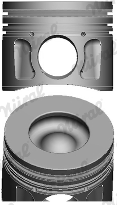 87-427707-10, Piston, Complete piston with rings and pin, NÜRAL, 0160702, 41072620, A350716STD