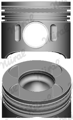 87-428700-00, Piston with rings and pin, NÜRAL