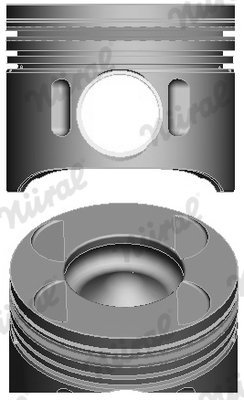 Piston with rings and pin - 87-428707-00 NÜRAL
