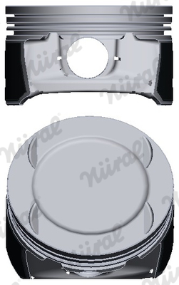 87-429507-00, Piston with rings and pin, NÜRAL, 0121903, 40386620, 56039181