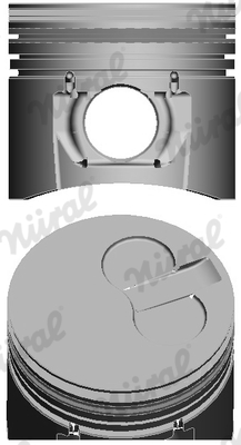 Piston with rings and pin - 87-431800-00 NÜRAL