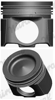 87-434400-10, Piston with rings and pin, NÜRAL, Renault & Volvo Truck & Industry Magnum Kerax FH/FMX DXi13* D13A* D13C* D13B* TAD1340→TAD1345 TAD1350→TAD1355 2005+, 21105177, 037PI001060000, 224-3858, 20727440, 20847904