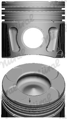 87-435700-10, Piston with rings and pin, NÜRAL