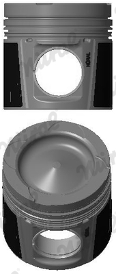 87-437500-00, Piston with rings and pin, NÜRAL, 1814008, 1853927, 1865030, 213PI001020000, 40733600