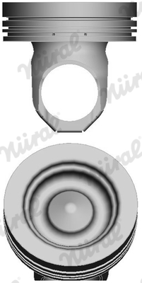 Piston with rings and pin - 87-437600-00 NÜRAL - 1769338, 1798596, 061PI001010000