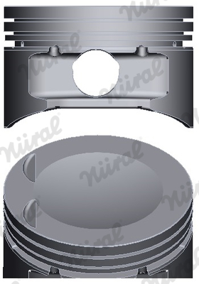Piston with rings and pin - 87-438500-00 NÜRAL - 06D107066AB, 0332100, 8743850000