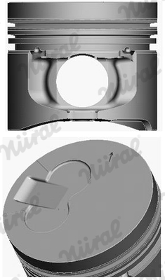 87-444200-10, Piston with rings and pin, NÜRAL, MD377965, 40059600, 6763700