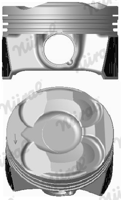 Piston with rings and pin - 87-444800-00 NÜRAL - 11257601077, 11257601181, 081PI001100000