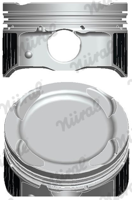 Piston with rings and pin - 87-448500-00 NÜRAL - 23041-03230, 2304103230