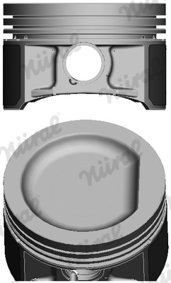 87-502807-00, Piston with rings and pin, NÜRAL, 0303202