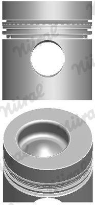 87-740000-20, Piston with rings and pin, NÜRAL, 3660307317, A3660307317, 0029900, 92525700