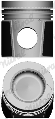 Piston with rings and pin - 87-743400-30 NÜRAL - 683413, 2130900, 94896600