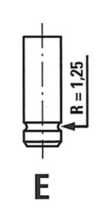 R7018/BMARCR, Výfukový ventil, Ventil výfuk.EX (1) 1,4i/1,6i 16V/LPG, FRECCIA, VL199200, 285,5107,7, 28-5,5-107,7, 7701471379, 7701473354