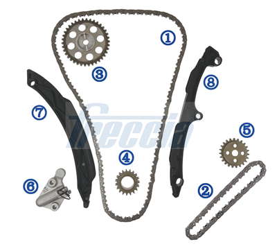 TK08-1249, Timing Chain Kit, FRECCIA, 12640664-00, 12640662-00, 12660662-00, 12668153-00, 12668469-00, 12668467-00, 12668155-00, 12668154-00