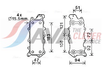 MS3685, Olejový chladič, motorový olej, Chladič oleje OM 646., AVA QUALITY COOLING, 5179360AA, 6421800165, 5179360AB, 6421880001, A6421800165, A6421880001, 0218101, 07064011, 126015N, 24215, 30013701, 31319, 353255, 709269450, 8MO376759704, 90784, CLC131000S, LOC1507, M417083A, 126015X