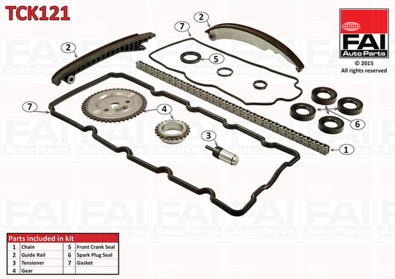 Timing Chain Kit - TCK121 FAI AutoParts - 04777699AA, 11311485400, 46348199