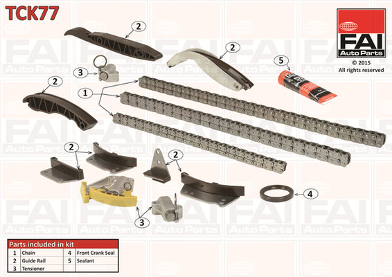 Timing Chain Kit - TCK77 FAI AutoParts - 23351-4A020, 23351-4A600, 23351-4A700