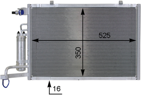 Condenser, air conditioning - AC8000P MAHLE - 1756414, AV1119710DA ...