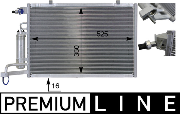 Condenser, air conditioning - AC8000P MAHLE - 1756414, AV1119710DA ...
