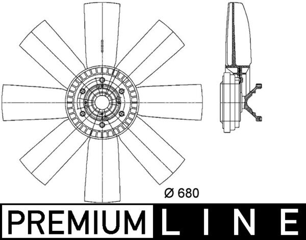Fan, engine cooling - CFF430000P MAHLE - 8112951, 8149395 