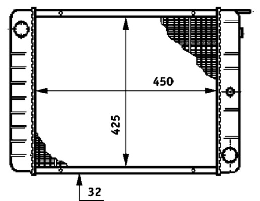 Radiator, engine cooling - CR652000S MAHLE - 1219829, 1257759, 1266050 ...
